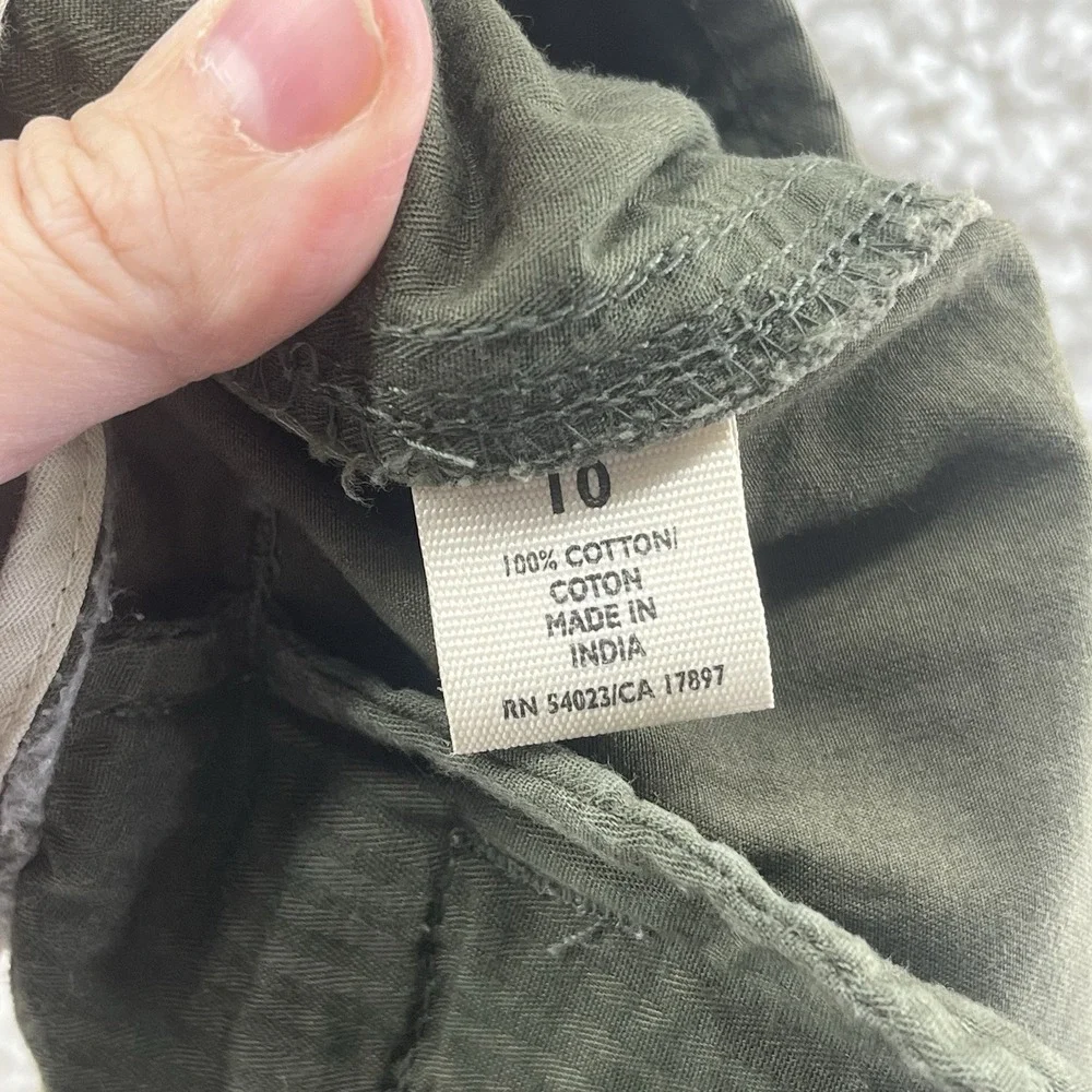 Y2K 90s Old Navy Women's Size 10 Low Rise Bermuda Shorts Green Vintage Preppy